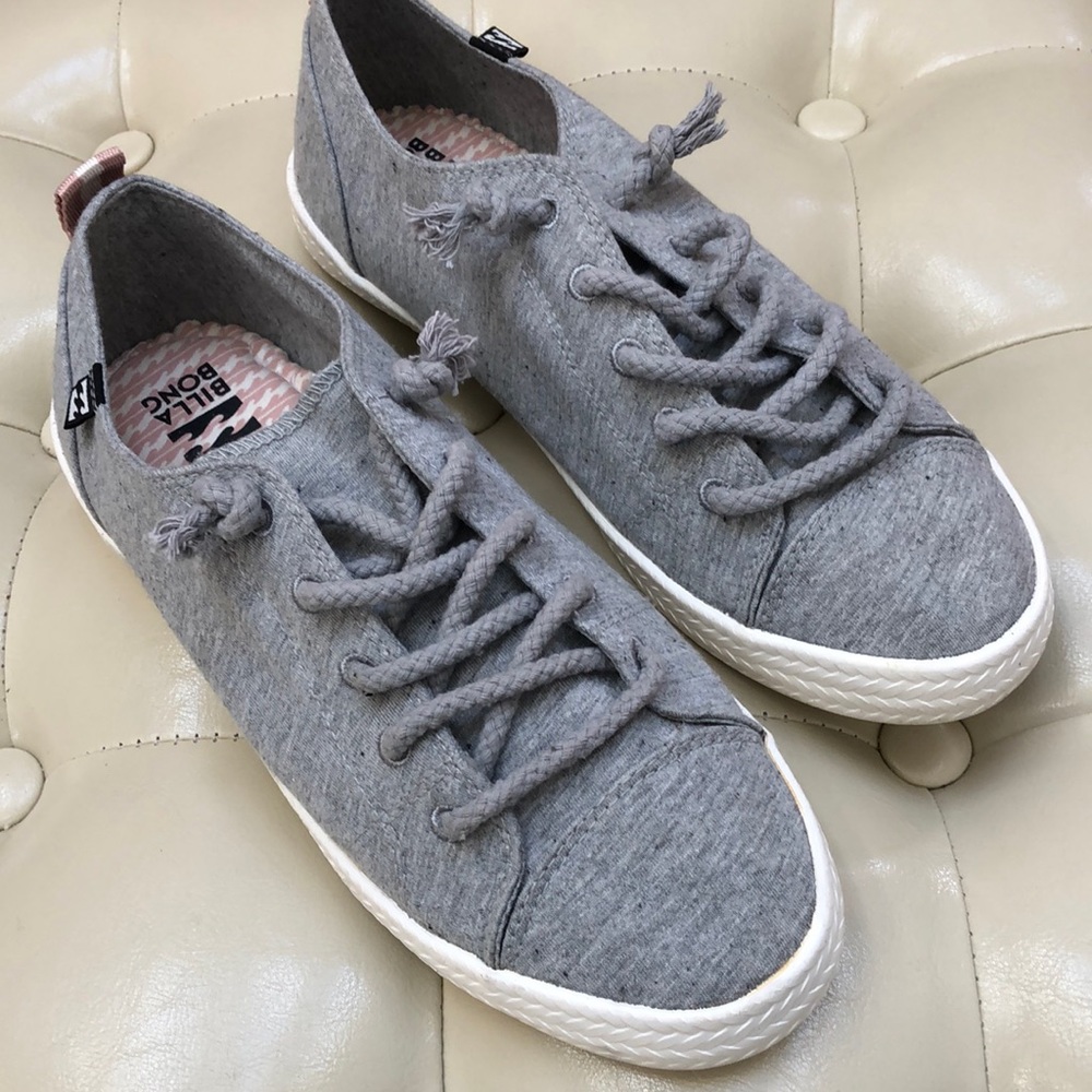 Billabong Harbor grey cloth slip on sneakers size 8.5